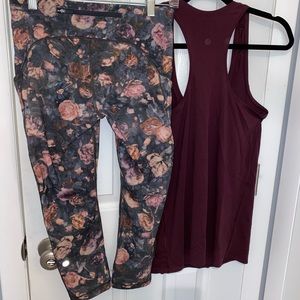 Lululemon BUNDLE speed up crop & love tank size 6